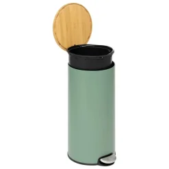 5 FIVE SIMPLY SMART - 5five - poubelle couvercle bambou 30l 