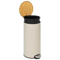 5 FIVE SIMPLY SMART - 5five - poubelle couvercle bambou 30l 