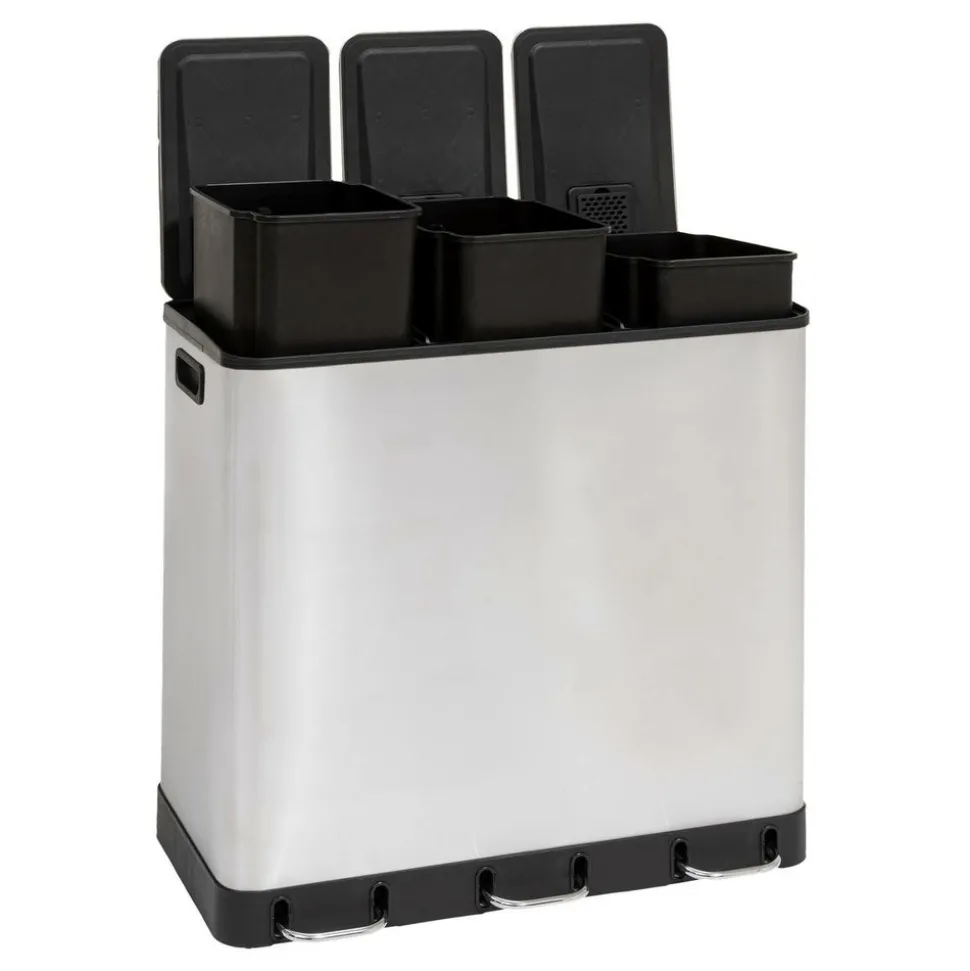 5 FIVE SIMPLY SMART - 5five - poubelle de tri "ariane" 3x18l inox
