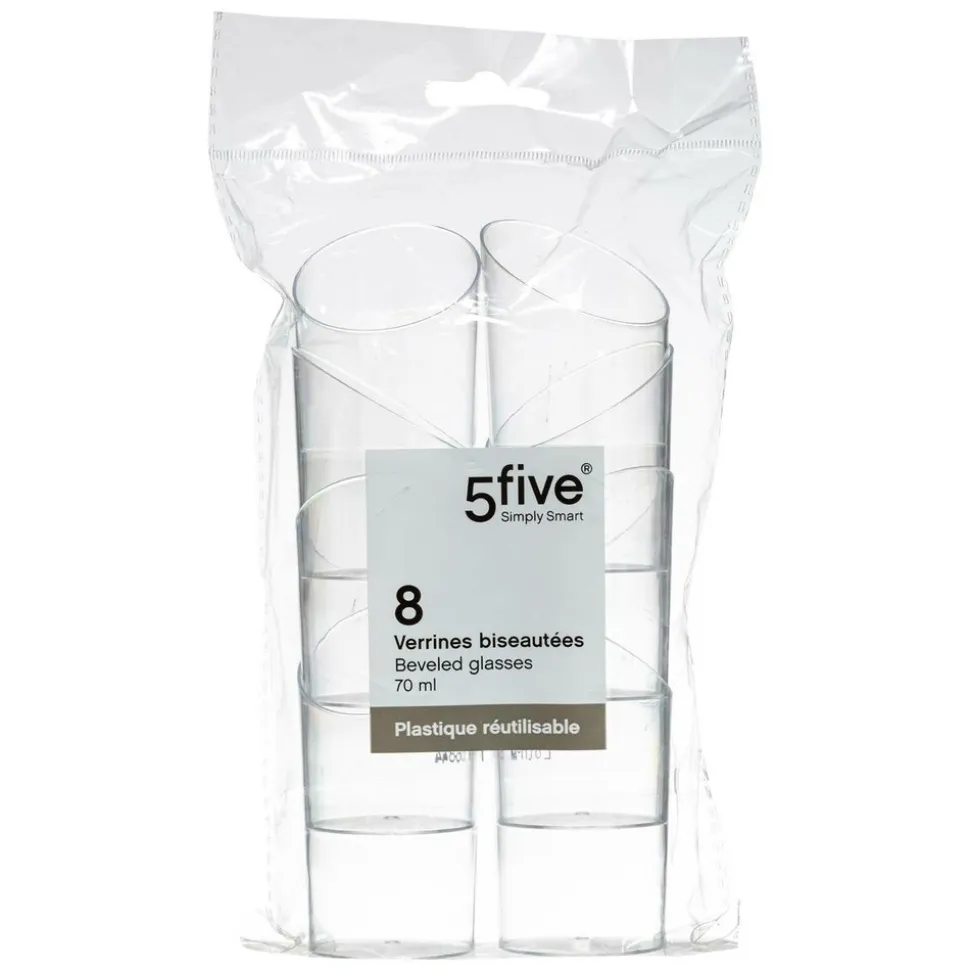 5 FIVE SIMPLY SMART - 5five - 8 verrines bisautés plastique