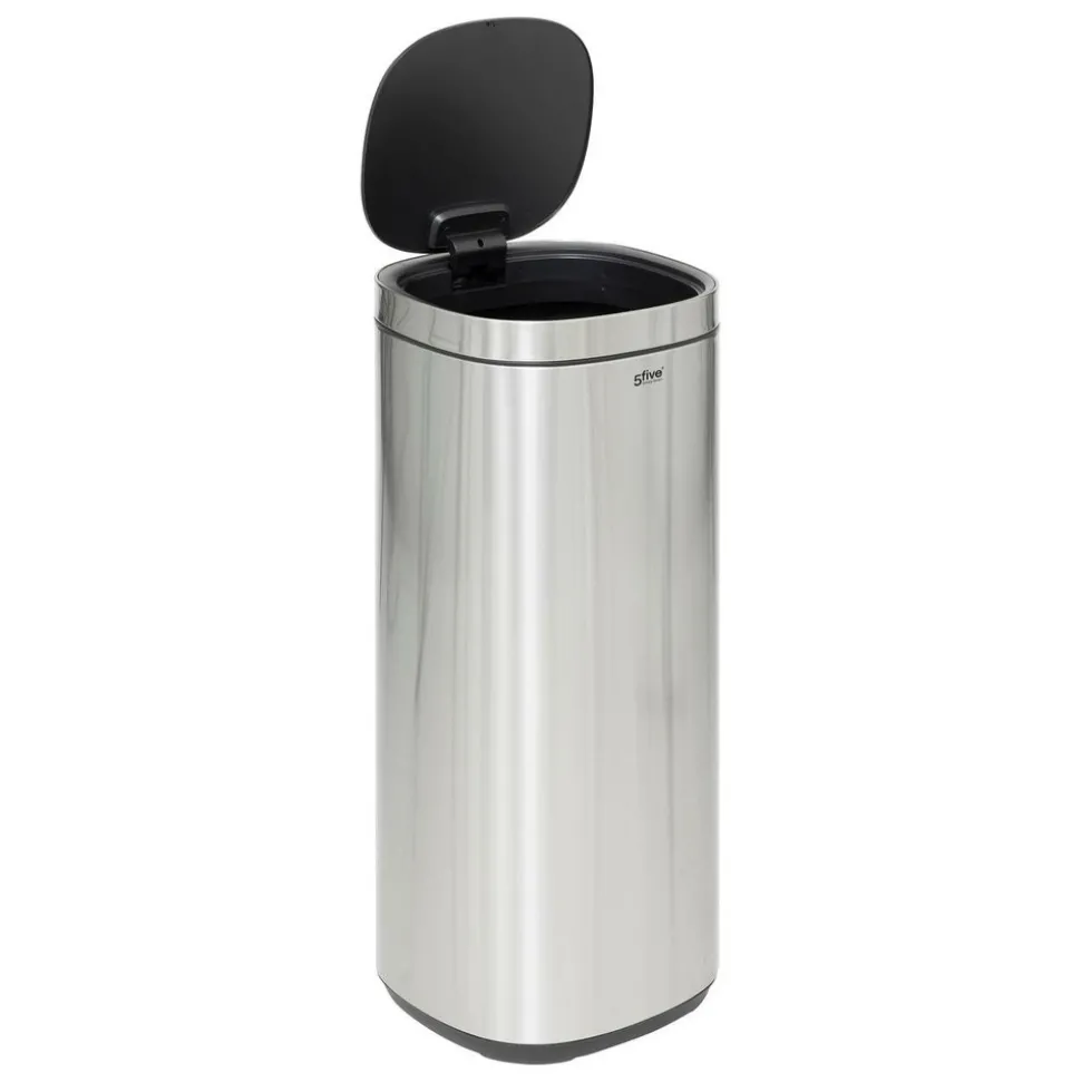 5 FIVE SIMPLY SMART - 5five - poubelle en métal gris 50l