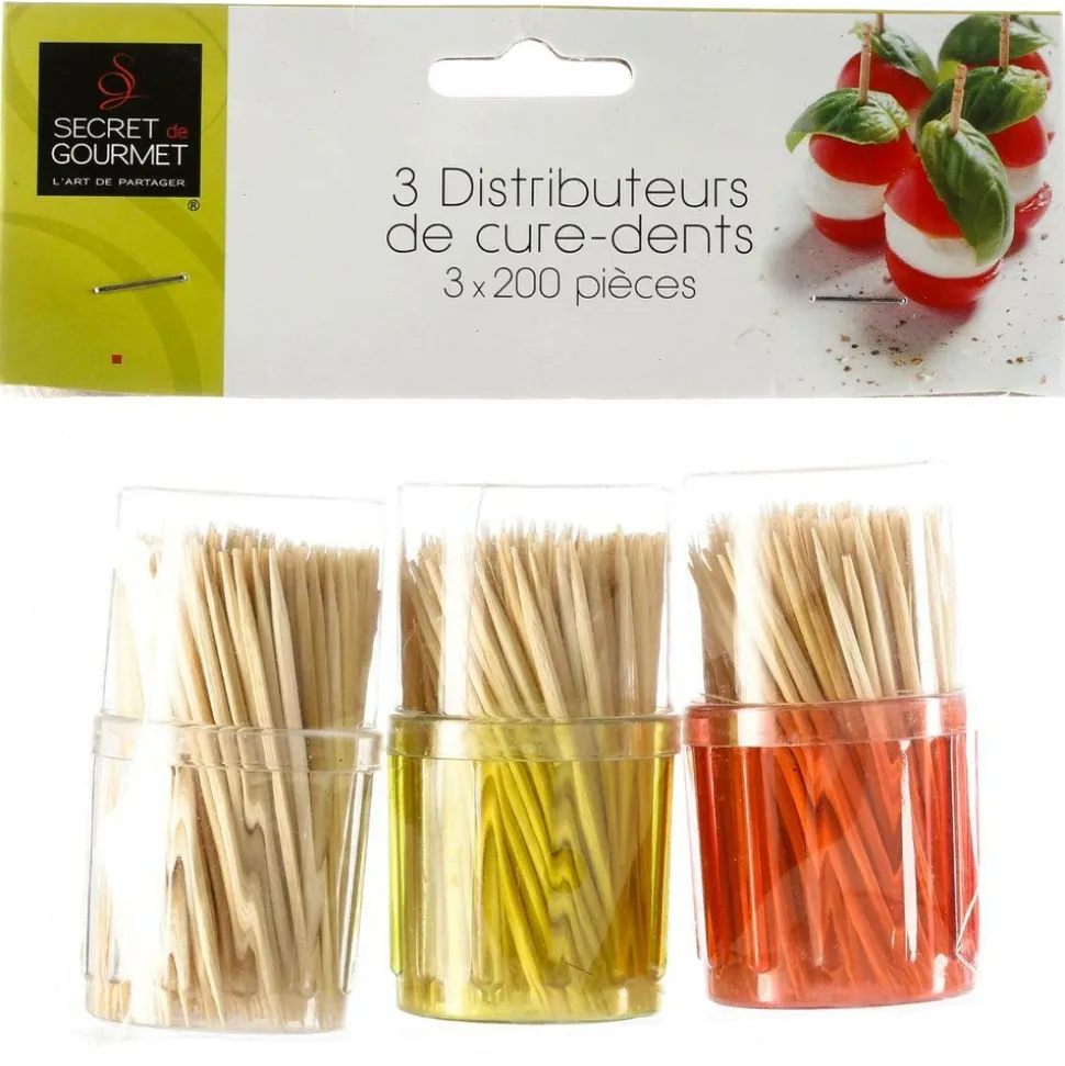 5 FIVE SIMPLY SMART - 5five - 3 boîtes 200 cure dents bambou