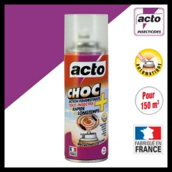 ACTO - Acto choc - aérosol action foudroyante - insecticide polyvalent - fabriqué en fr