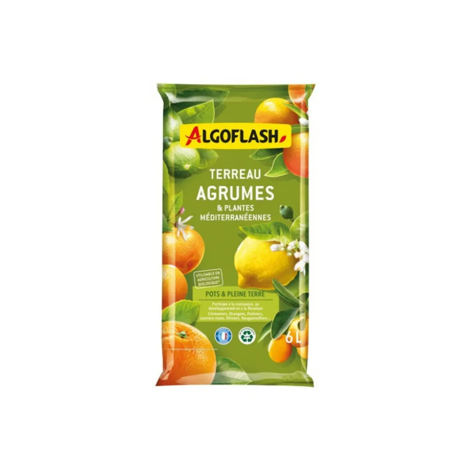 ALGOFLASH. - Terreau agrumes plantes mediter.6l /nc algoflash. - atagrum6n