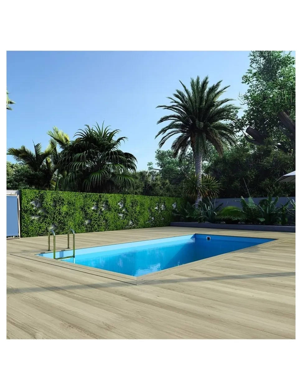ALTANKA - Piscine en bois aqua 7x3,75 - h.1,45 m cadre en métal, sans dalle béton - bas7308ospu+sza - altanka