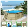 ALTANKA - Piscine en bois nemo 5,79x3,49 - h.1,45 m cadre en métal, sans dalle béton - bas7304ospu+sza - altanka