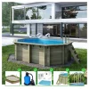 ALTANKA - Piscine en bois nemo 4,3x3 - h.1,18 m cadre en métal, sans dalle béton - bas7302ospu - altanka