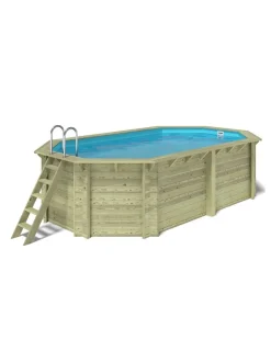 ALTANKA - Piscine en bois nemo 5,79x3,49 - h.1,45 m fixations à sceller - bas7304ospi - altanka