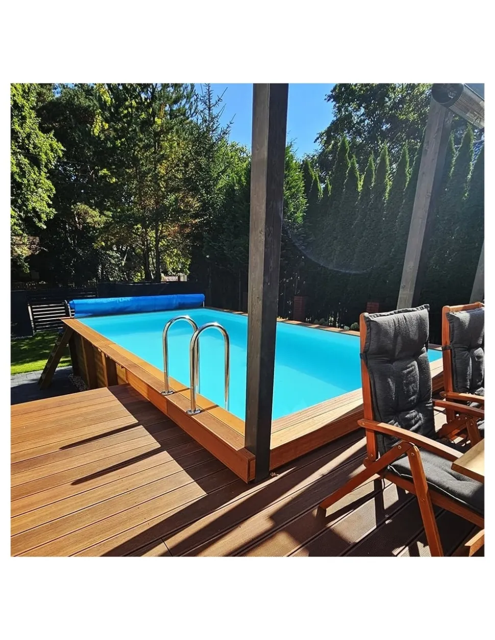 ALTANKA - Piscine en bois aqua 4,65x2,85 - h.1,24 m fixations à visser - bas7306ospl+sza - altanka