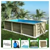 ALTANKA - Piscine en bois aqua 6,1x2,85 - h.1,31 m fixations à visser - bas7307ospl+sza - altanka