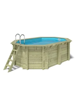 ALTANKA - Piscine en bois nemo 4,3x3 - h.1,31 m cadre en métal, sans dalle béton - bas7303ospu - altanka