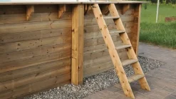 ALTANKA - Piscine en bois 6,57x4,07 - h.1,20 m fixations à visser - bas748ospl - altanka