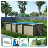 ALTANKA - Piscine en bois aqua 7x3,75 - h.1,45 m fixations à visser - bas7308ospl - altanka