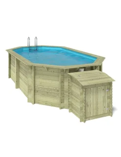 ALTANKA - Piscine en bois nemo 5,79x3,49 - h.1,45 m fixations à visser - bas7304ospl+sza - altanka