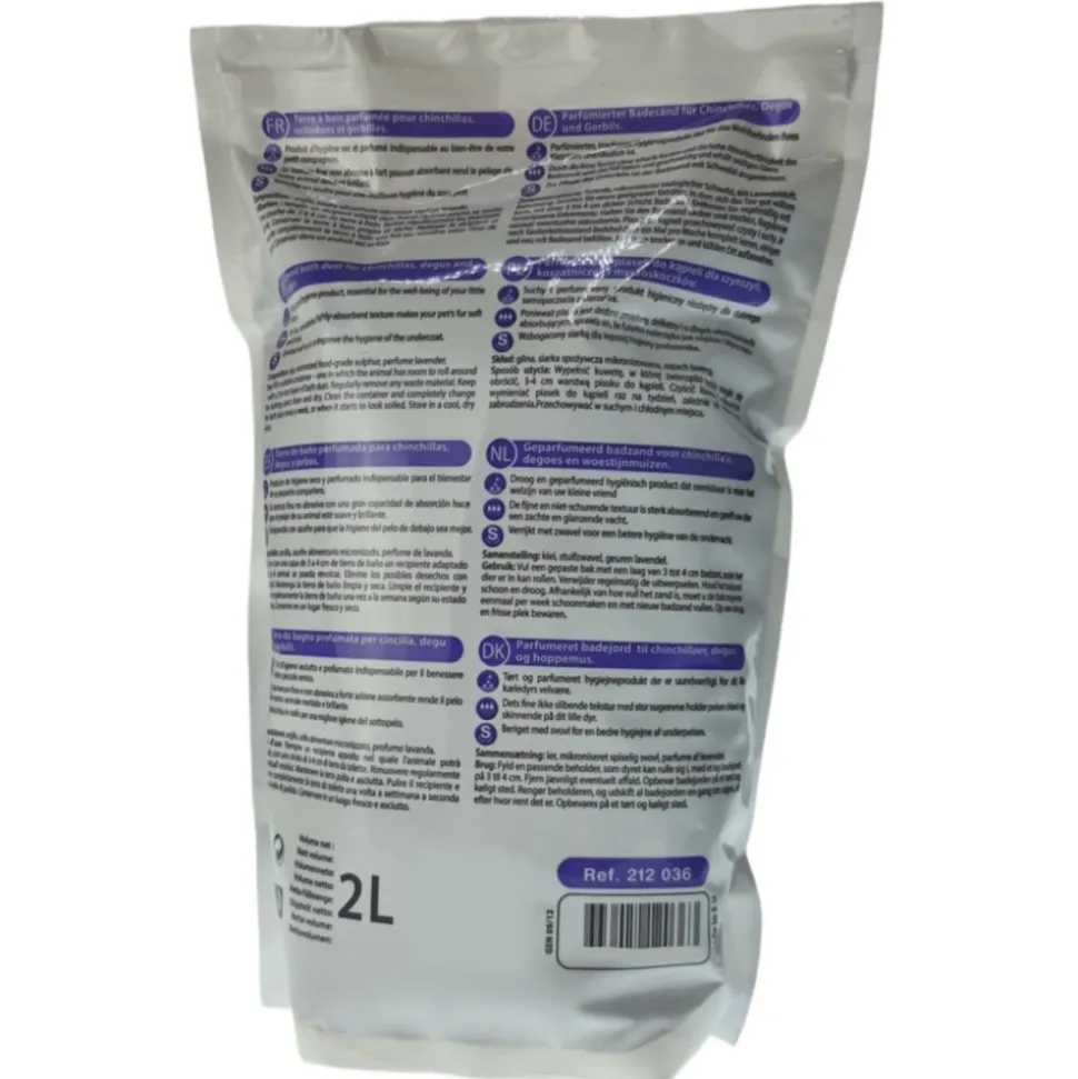 ANIMALLPARADISE - Terre de bain lavande pour chinchilla 1.7 kg