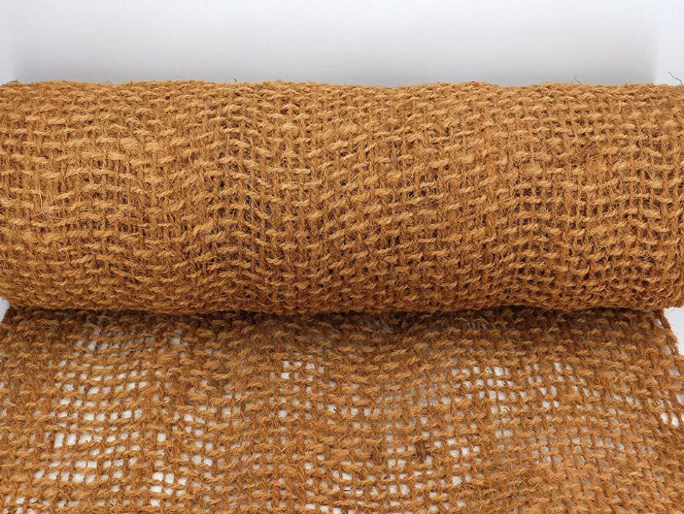 AQUAGART - 140 m filet anti-érosion en fibre de coco 1 m de large, film pour bassin de jardin, toile en fibre de noix de coco 750 g