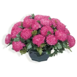 ARCHE DIFFUSION - Coupe de chrysanthèmes artificiels, 28 fleurs - Rose