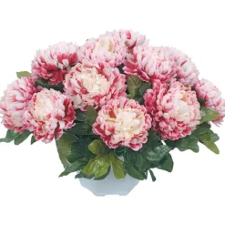 ARCHE DIFFUSION - Coupe de chrysanthèmes artificiels, 14 têtes - Rose