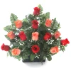 ARCHE DIFFUSION - Jardinière de roses bicolore artificielles D 45 H 39 cm
