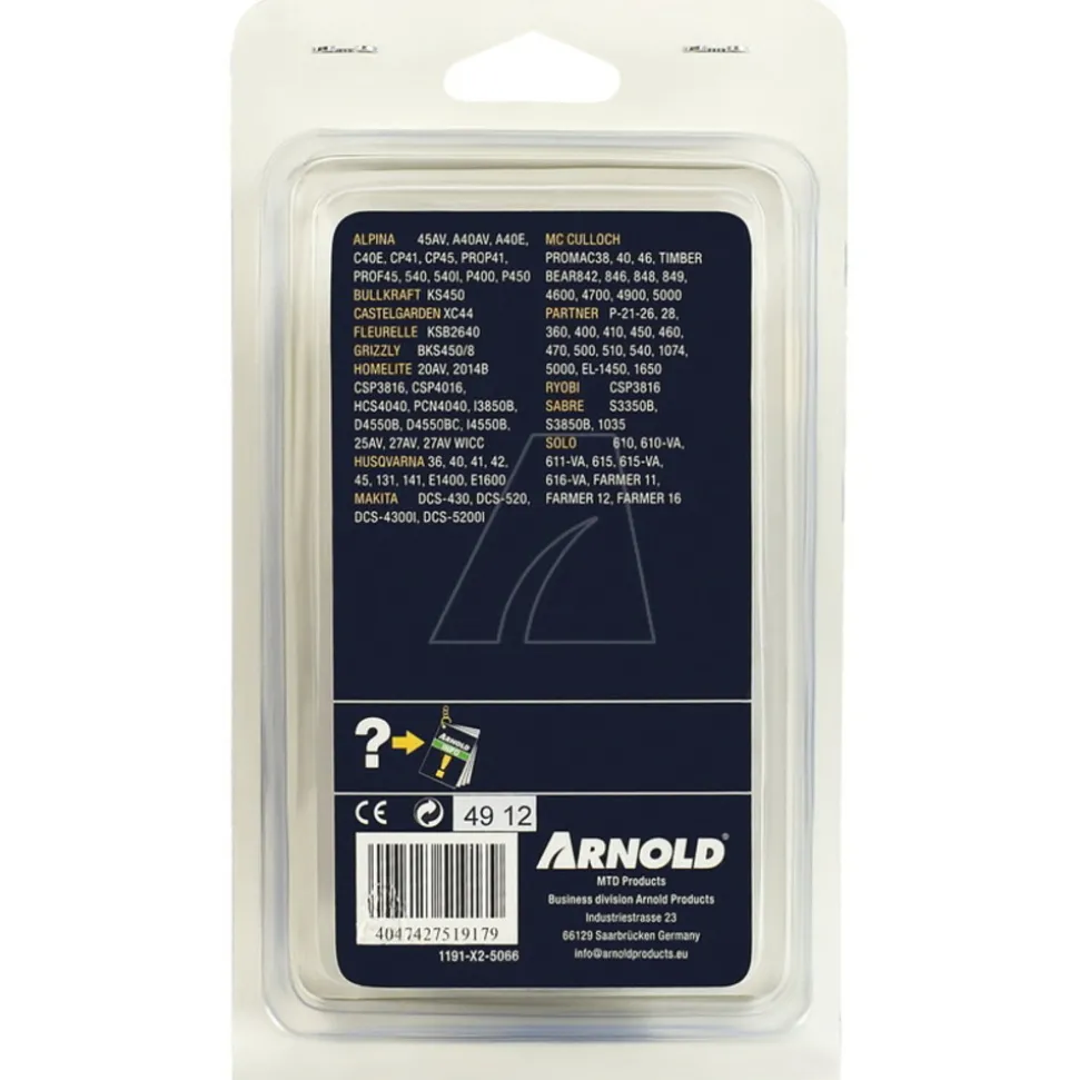 ARNOLD - Chaîne de tronçonneuse 325"/1,3 mm - 66 maillons d’entraineurs