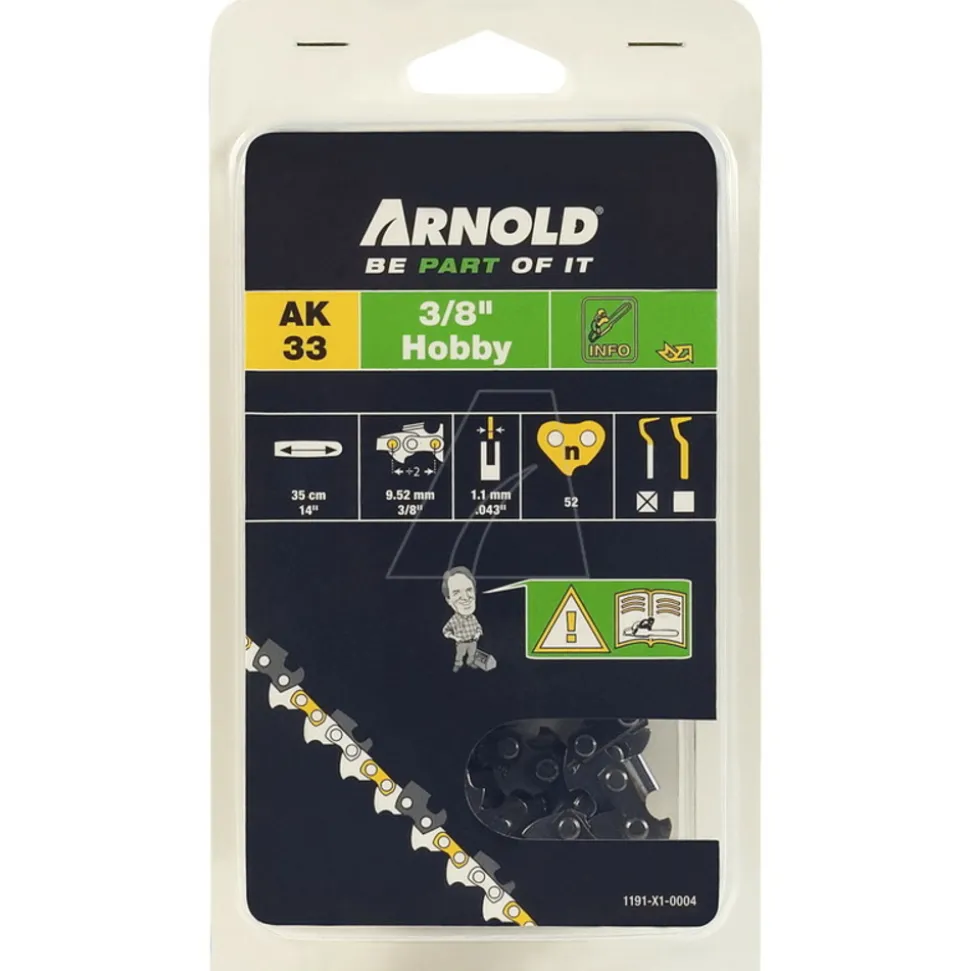 ARNOLD - Chaîne de tronçonneuse 3/8", 1,1 mm - 52 maillons d’entraineurs