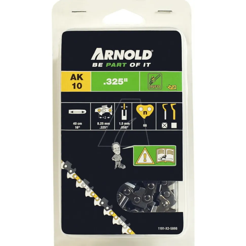 ARNOLD - Chaîne de tronçonneuse 325"/1,5 mm - 66 maillons d’entraîneurs