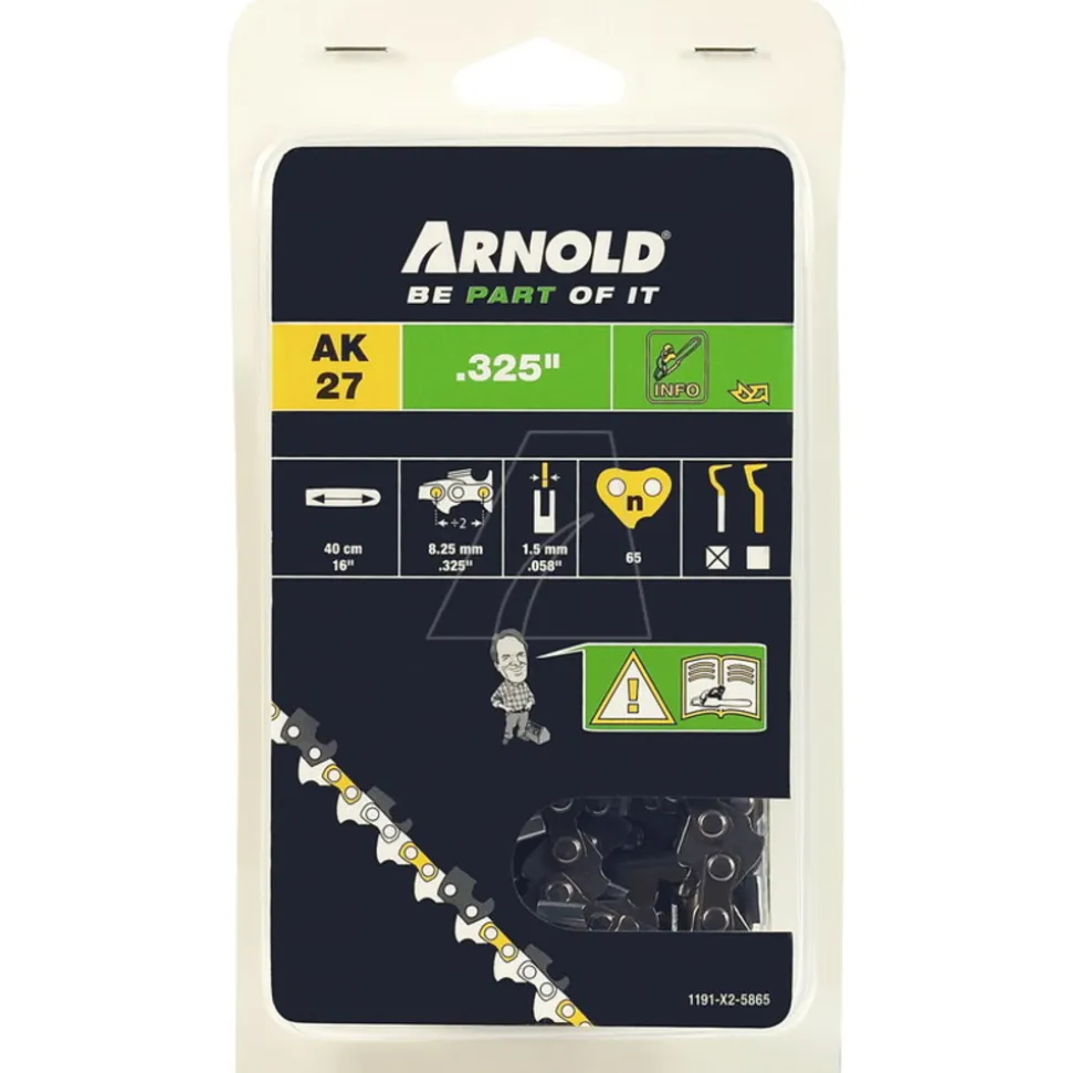 ARNOLD - Chaîne de tronçonneuse 0,325"/1,5 mm - 65 maillons d’entraîneurs