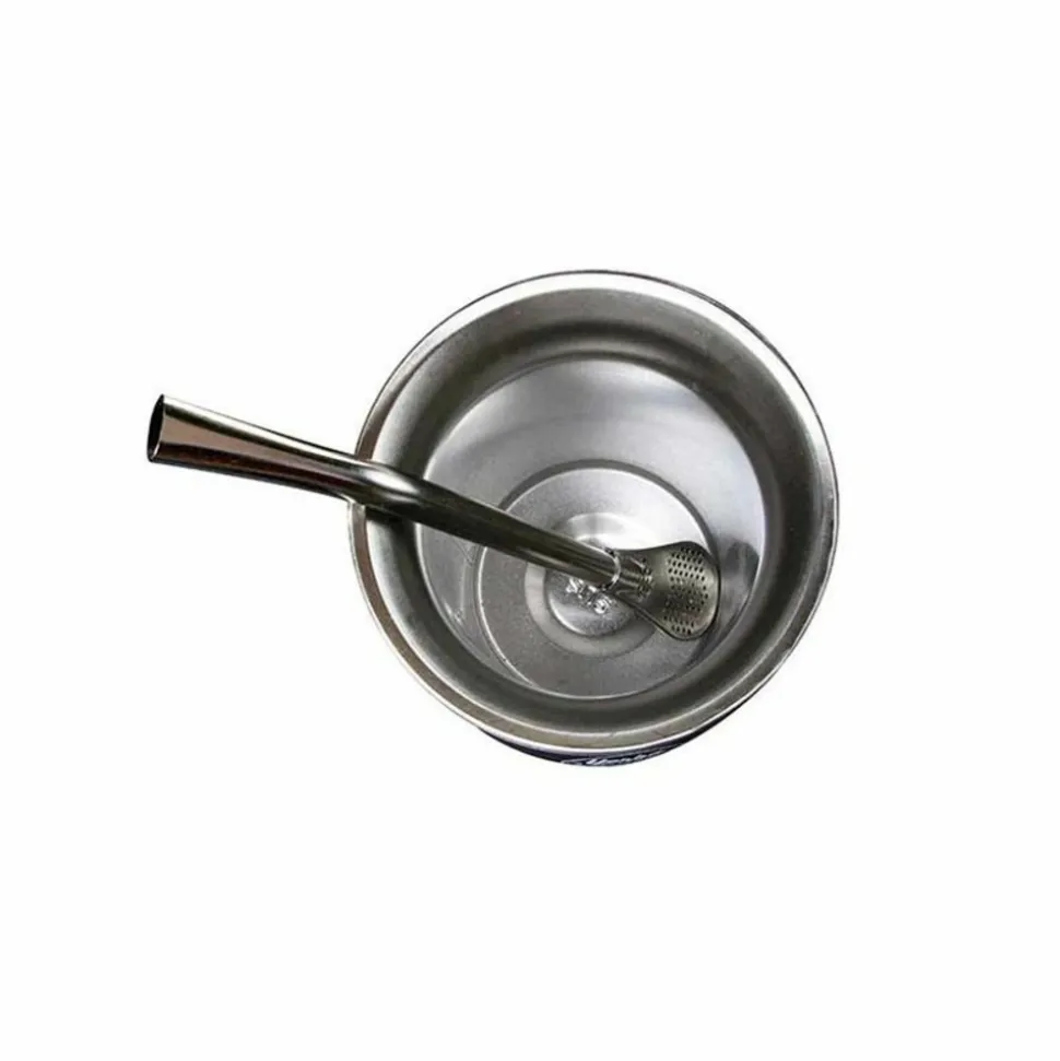 AROMANDISE - Tasse noire et bombilla à maté - 230 ml