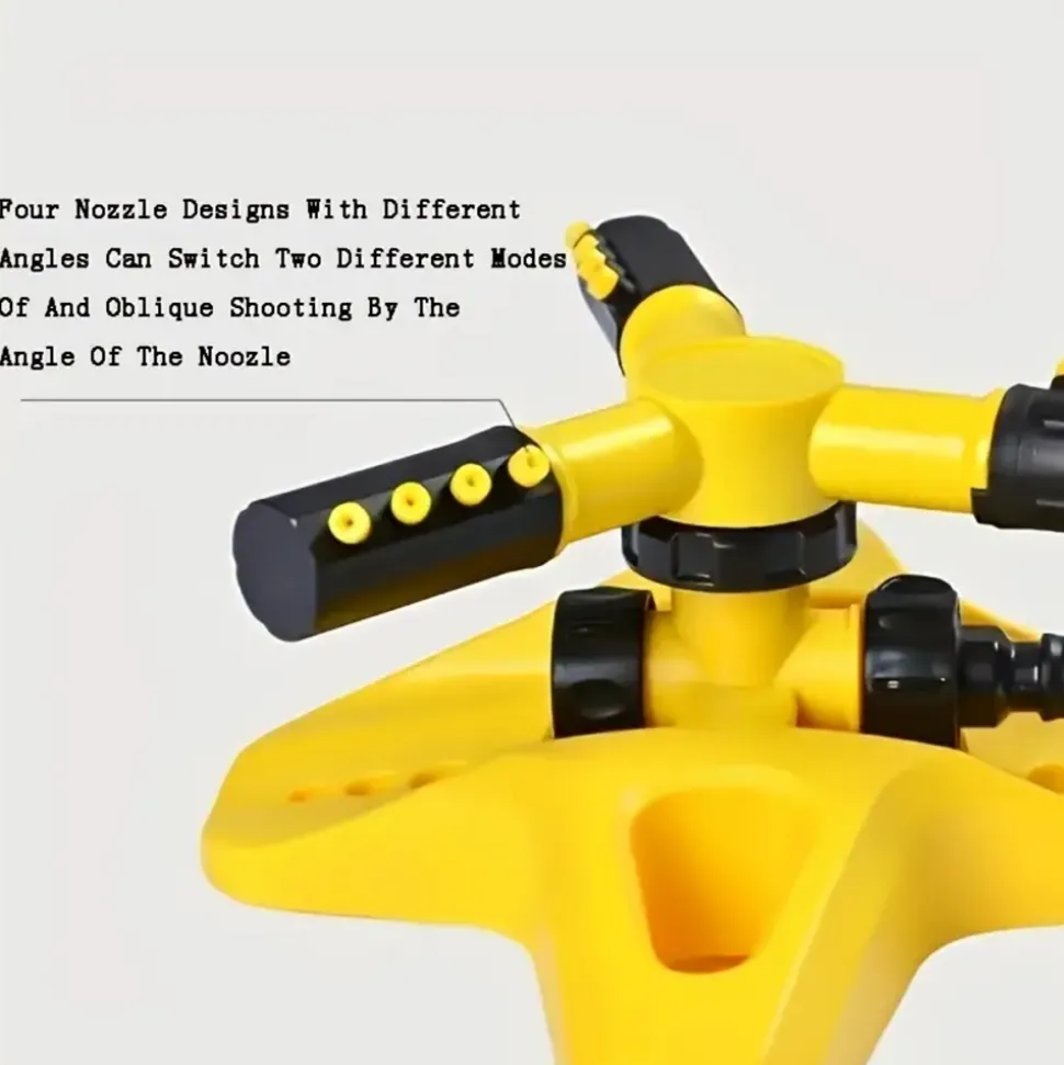 Arroseur automatique de pelouse 360° - 3 bras rotatifs réglables - grandes surfaces - jardin, pelouse, toit