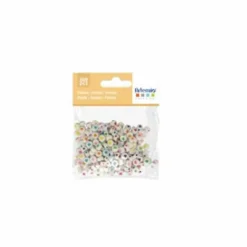 ARTEMIO - 300 perles blanches coeur couleurs dia 7 mm