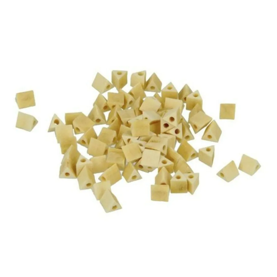 ARTEMIO - 80 perles en bois triangles 5 mm
