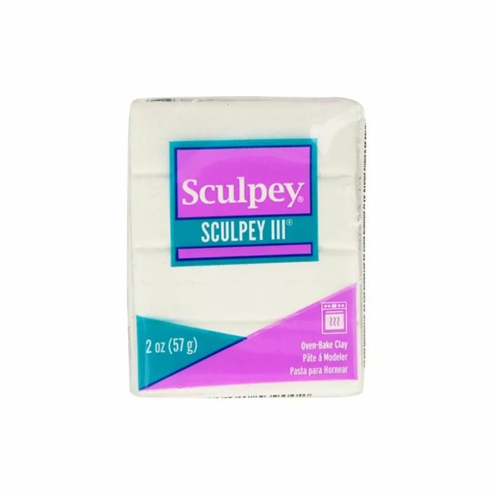 ARTEMIO - Pâte polymère sculpey 57 g - blanc pailleté