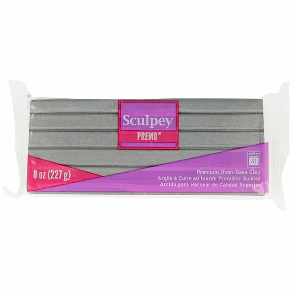 ARTEMIO - Pâte polymère sculpey 227 g - argenté