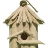 ARTXLIGHT - Nichoir carré en bois d'albésia à suspendre 20 x 17 x 24 cm
