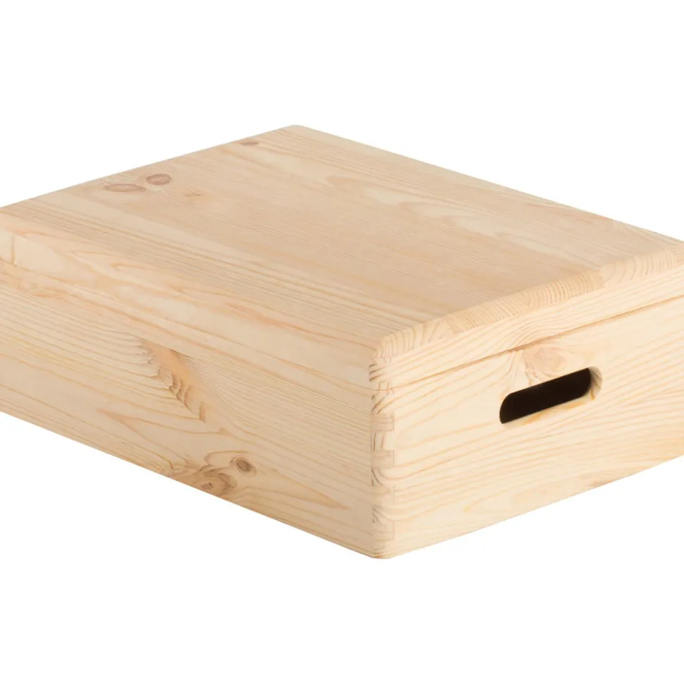 ASTIGARRAGA - Boîte de rangement en pin massif avec couvercle taille 3