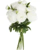 ATMOSPHERA - Bouquet de fleurs artificielles 13 pivoines blanches d. 29 x h. 50 cm