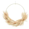 ATMOSPHERA - Couronne de fleurs séchées beige et blanc d 36cm