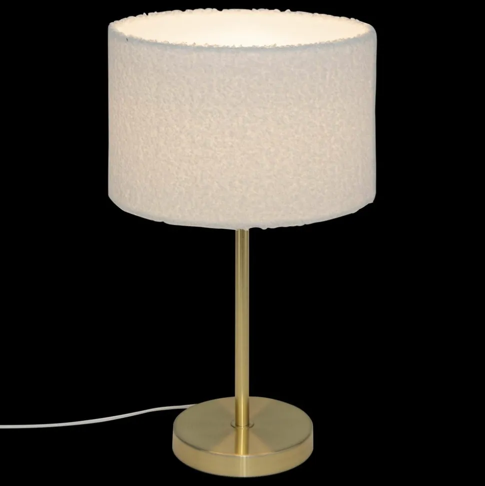 ATMOSPHERA - Lampe droite en bouclette - h. 49 cm - or