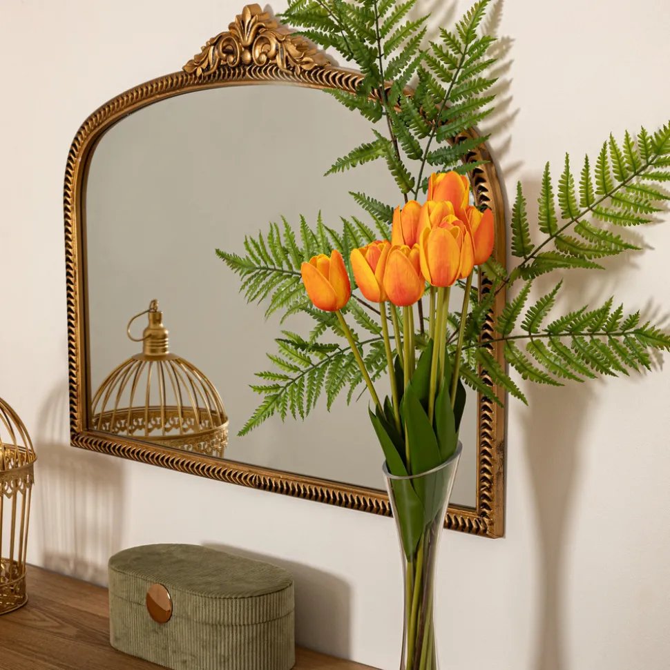 ATMOSPHERA CREATEUR D'INTERIEUR - Bouquet 10 tulipes artificielles james orange h48cm