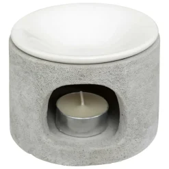ATMOSPHERA CREATEUR D'INTERIEUR - Brûle-parfum "olioa" ciment 11x7cm