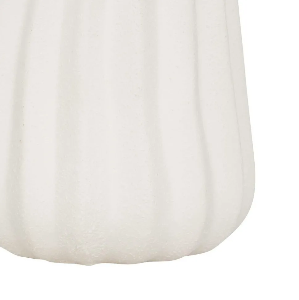 ATMOSPHERA CREATEUR D'INTERIEUR - Vase strié "fernan" céramique blanc h30cm
