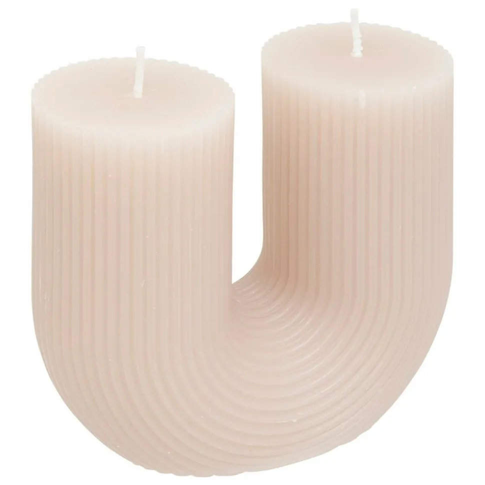 ATMOSPHERA CREATEUR D'INTERIEUR - Bougie en u "demi" 400g gris taupe