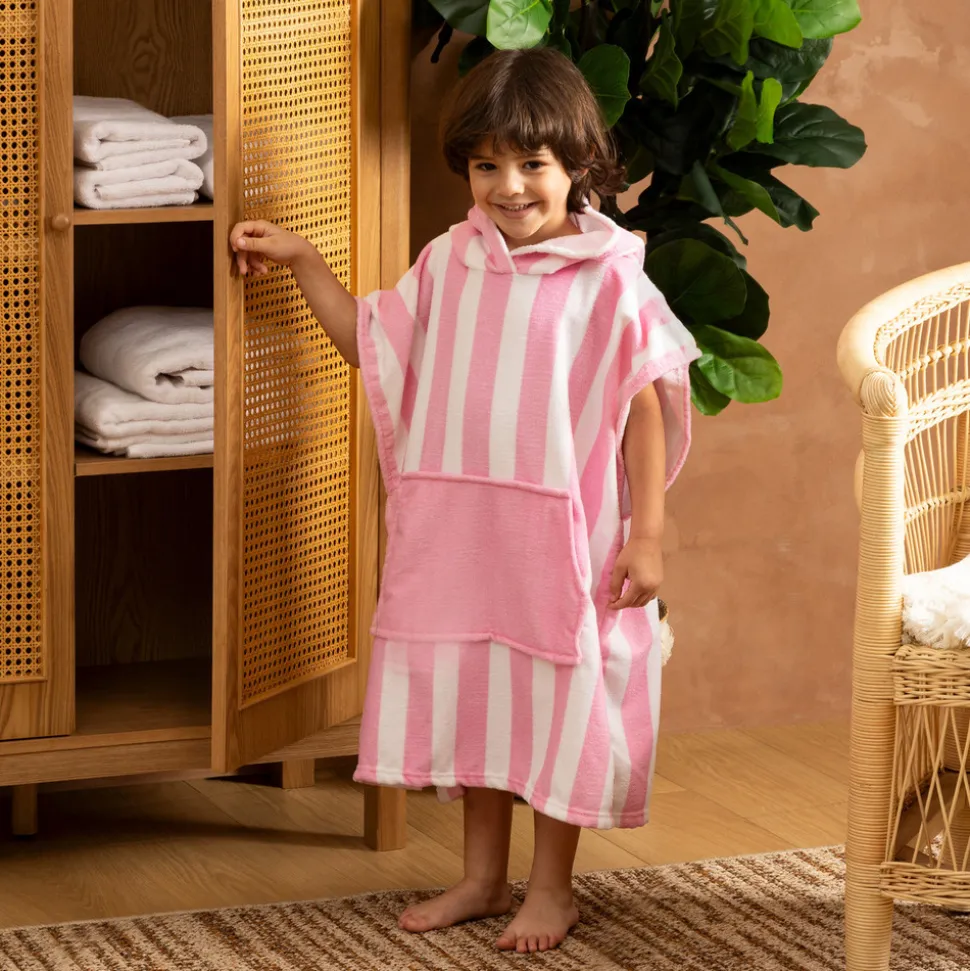 ATMOSPHERA CREATEUR D'INTERIEUR - Poncho "wili" rose 55x70cm