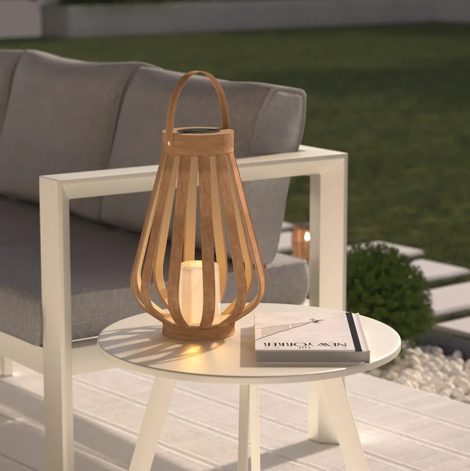 ATMOSPHERA CREATEUR D'INTERIEUR - Lanterne solaire "aria" beige h34,5cm
