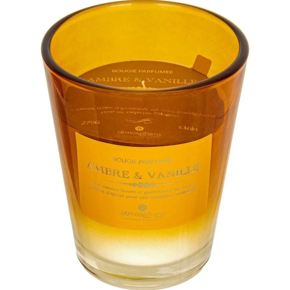 ATMOSPHERA CREATEUR D'INTERIEUR - Bougie parfumée "alma" 270g vanille et ambre