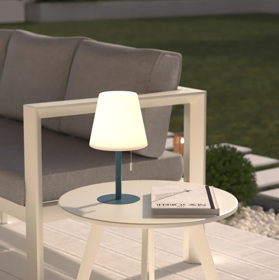ATMOSPHERA CREATEUR D'INTERIEUR - Lampe usb d extérieurled "zack" bleu canard h30cm
