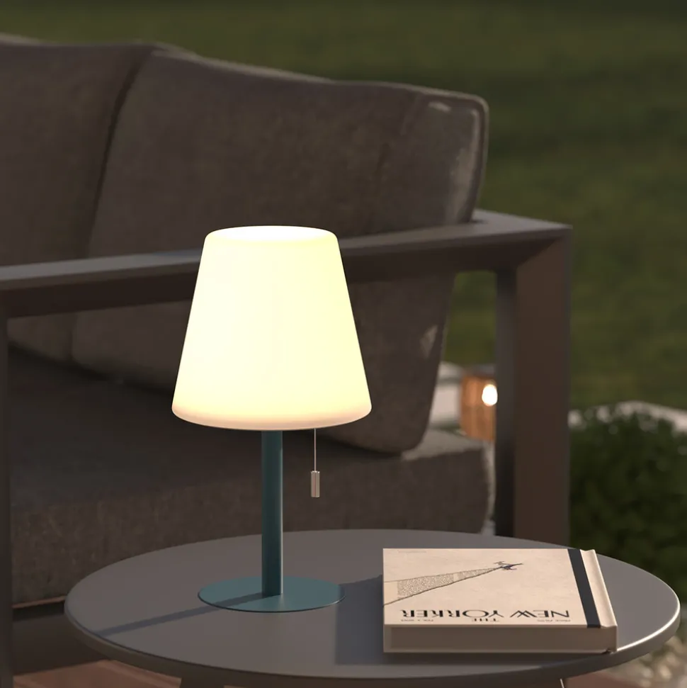 ATMOSPHERA CREATEUR D'INTERIEUR - Lampe usb d extérieurled "zack" bleu canard h30cm