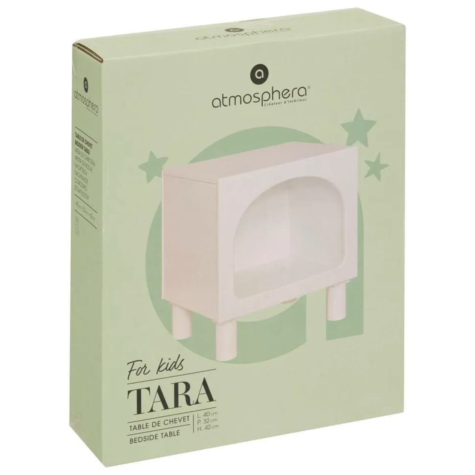 ATMOSPHERA CREATEUR D'INTERIEUR - Chevet 1 compartiment "tara" blanc 42x40x32cm