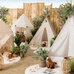 ATMOSPHERA CREATEUR D'INTERIEUR - Cabane enfant - structure pin - toile coton h116 cm
