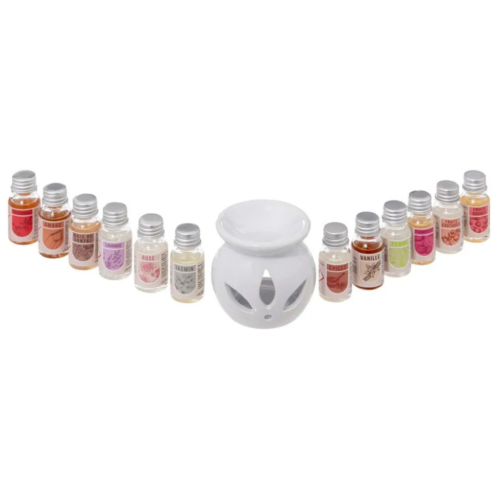 ATMOSPHERA CREATEUR D'INTERIEUR - Brûle - parfum et lot de 12 huiles - 10ml